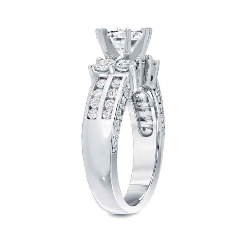 Auriya 14k Gold 2 3/4ctw Modern Round Diamond Engagement Ring