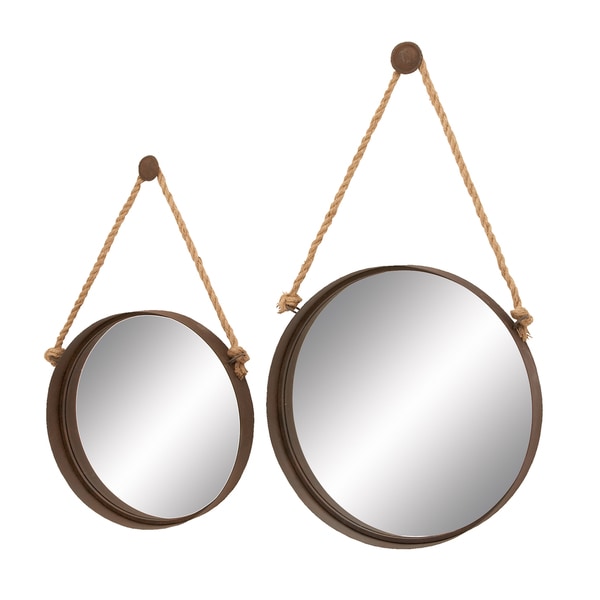Shop Set of 2 Jute Rope and Mirrors On Sale Free Shipping Today