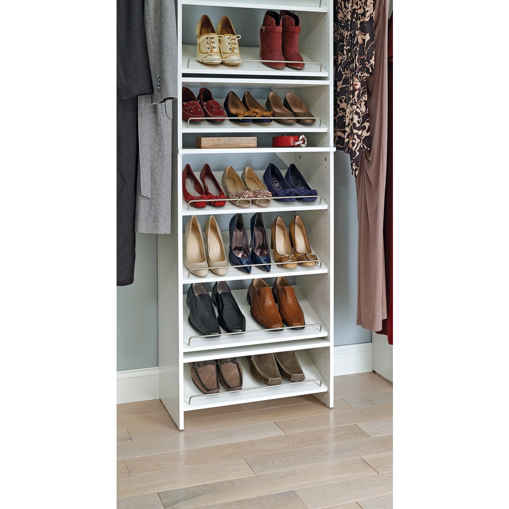 ClosetMaid SuiteSymphony 25-inch Wide Angled Shoe Shelves (Set of 2) - On  Sale - Bed Bath & Beyond - 10470299