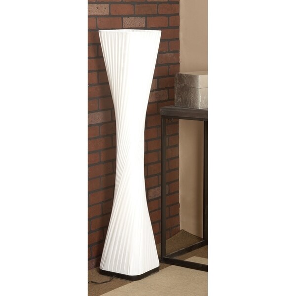 twisted wood floor lamp