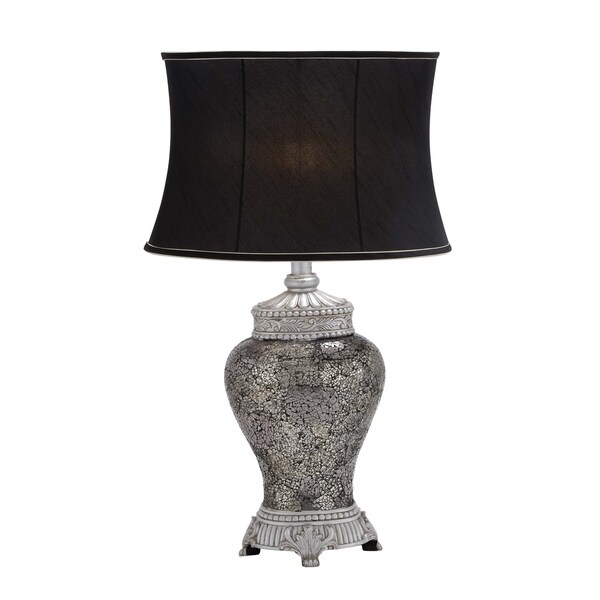 black mosaic table lamp