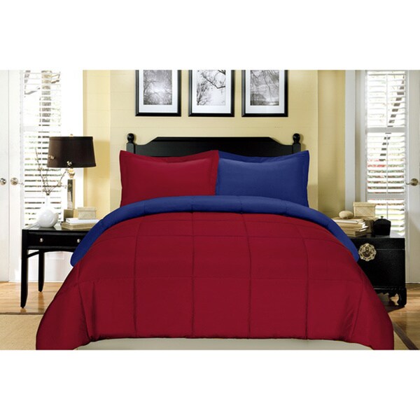 Shop Reversible Microfiber Down Alternative 3piece Comforter Set