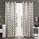 preview thumbnail 32 of 33, Exclusive Home Modo Metallic Geometric Grommet Top Curtain Panel Pair 54X108 - Natural