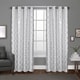 preview thumbnail 21 of 33, Exclusive Home Modo Metallic Geometric Grommet Top Curtain Panel Pair 54X84 - Winter White