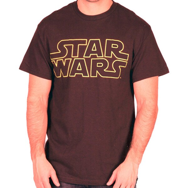Mens Star Wars Logo T Shirt, Brown   17563178  