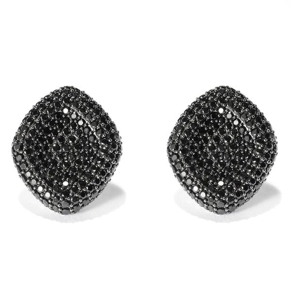 Sterling Silver 11 2 3ct Black Spinel Stud Earrings Free Shipping Sterling Silver 11 2 3ct Black Spinel Stud Earrings