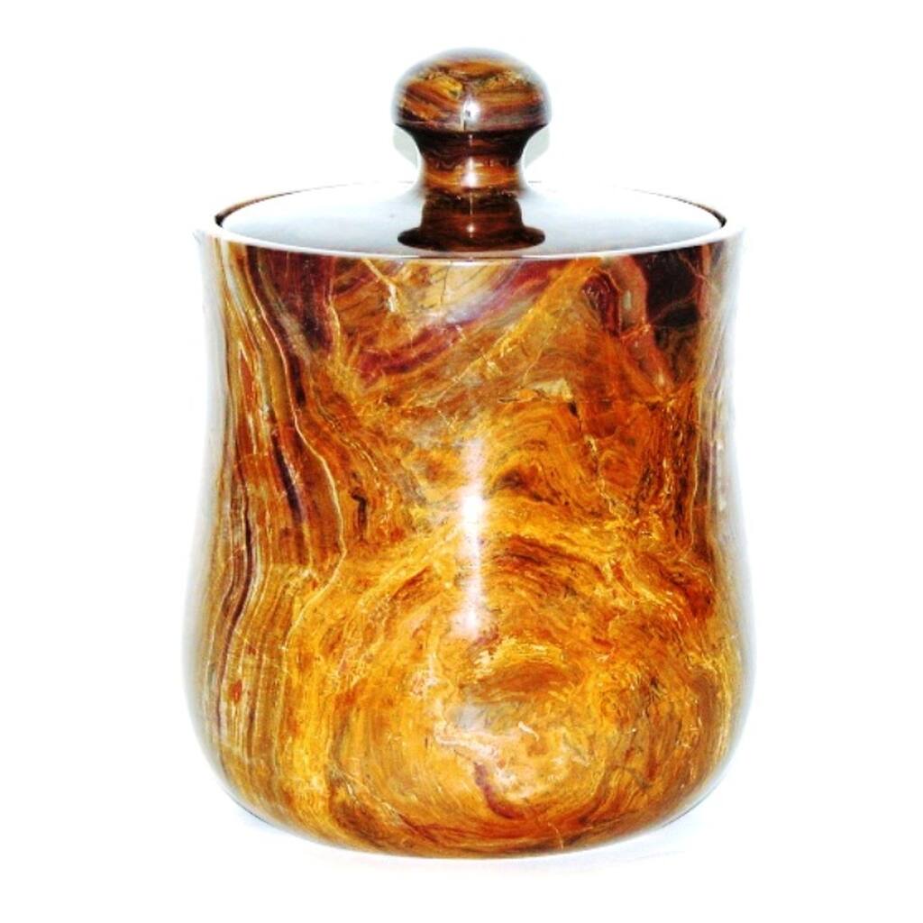 Nature Home Decor Multi Brown Onyx Modern 9-inch Kitchen Canister