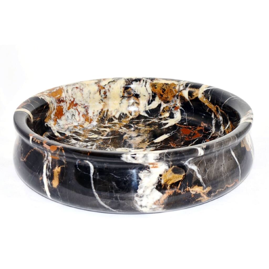 Nature Home Decor Michaelangelo Marble 12-inch Fruit Bowl