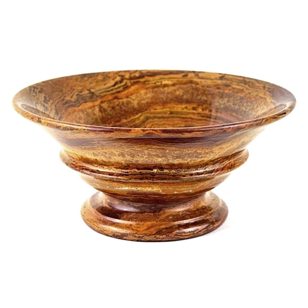 Nature Home Decor Multi Brown Onyx 9-inch Classic Fruit Bowl