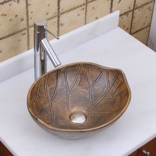 Shop Frosted Tempered Glass Oval Sink Bowl - Free Shipping Today ...