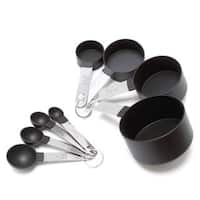 Chef Craft 10 Piece Easy Read Measuring Cups & Spoons Set - Black / Blue