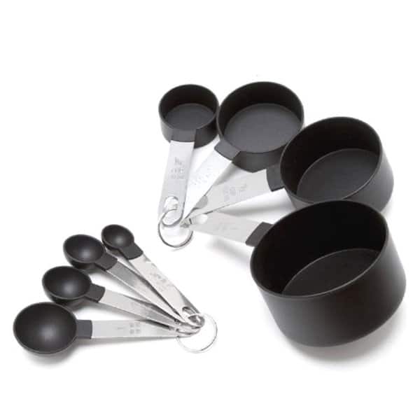 Stainless Steel Measuring Spoons Stackable - 6 pcs with FREE Flexible Mini  Silicone Measuring Cup 