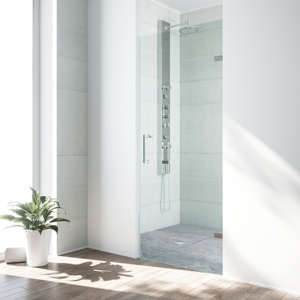 VIGO SoHo 24-inch Adjustable Frameless Shower Door with ...