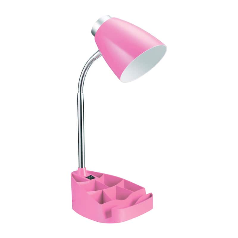 Limelights Gooseneck Organizer Desk Lamp with Pink iPad Tablet Stand - Pink