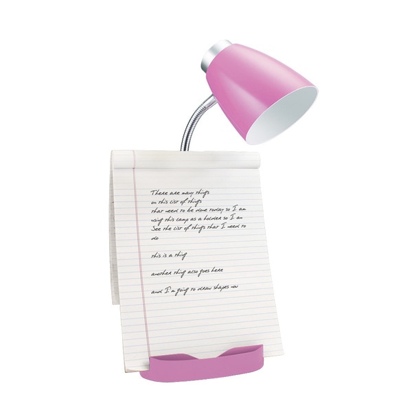 purple desk lamp with organizer