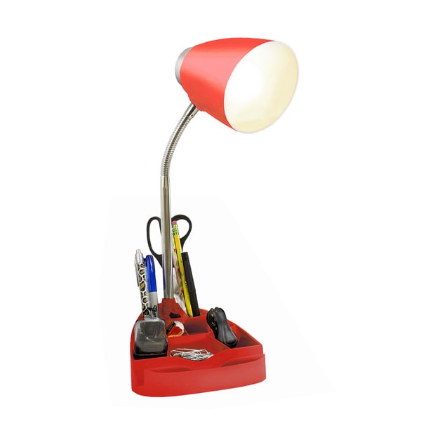 red desk lamp