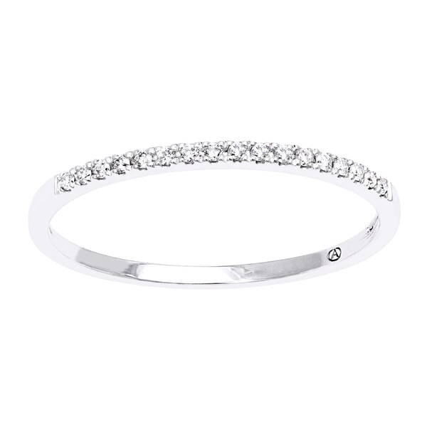 14k Gold 1/12 carat Real Diamonds Anniversary Band Ring - White H-I