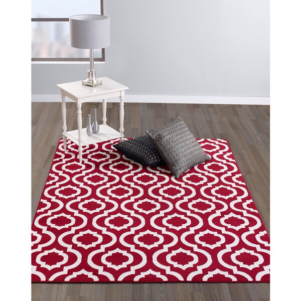 Jasmin Collection Contemporary Moroccan Trellis Area Rug (7'10 x 9'10