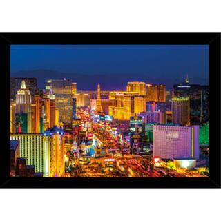 Las Vegas Strip Poster (36-inch 24-inch) with Contemporary Poster Frame ...