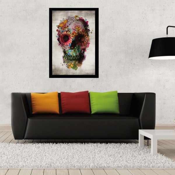 Floral Skull Art Poster (24 x 36) 