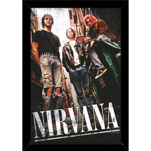 Nirvana Alley Poster (24-inch x 36-inch) with Contemporary Poster Frame