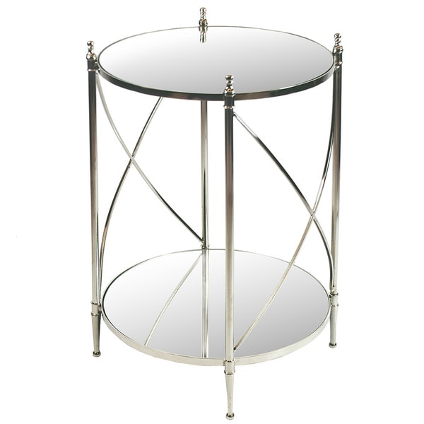 Mirror Top 28 inch Tall Round Metal Base Accent Table 2d377f44 0974 4eaa 871b 56335567ace1_600