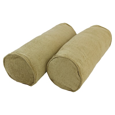 Blazing Needles Corded Macaroon Chenille Bolster Pillows (Set of 2)
