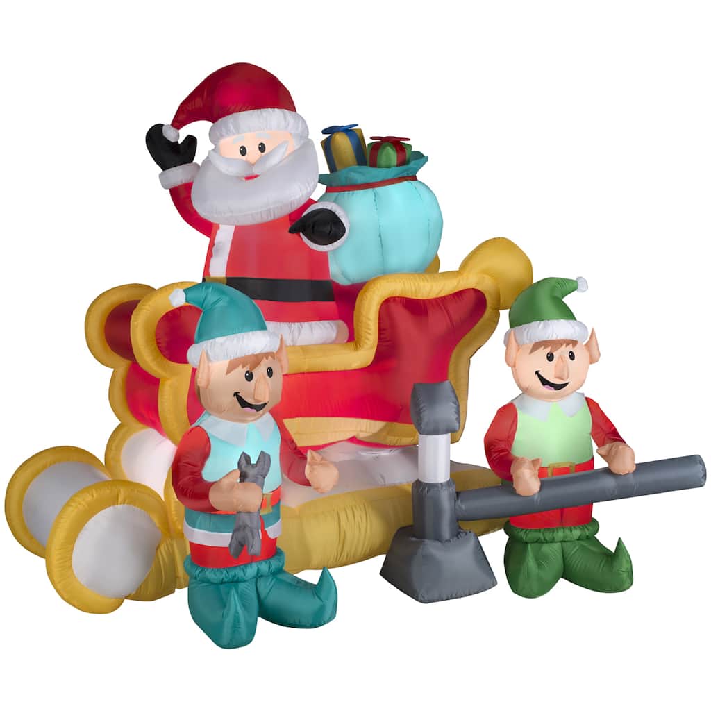 Animated Santa With Sleigh Indoor/ Outdoor Inflatable