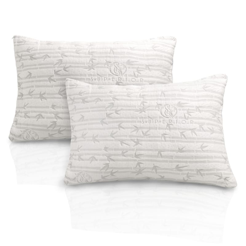 Superior Hypoallergenic Memory Foam Pillow With Removable Bamboo Cover