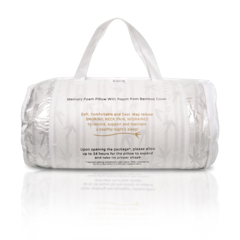 Superior Hypoallergenic Memory Foam Pillow With Removable Bamboo Cover