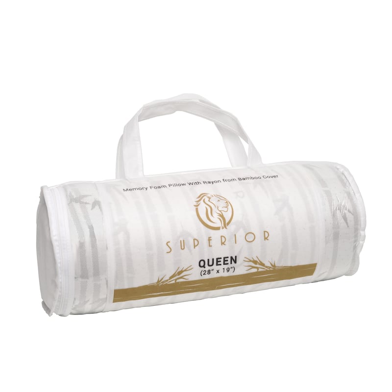 Superior Hypoallergenic Memory Foam Pillow With Removable Bamboo Cover