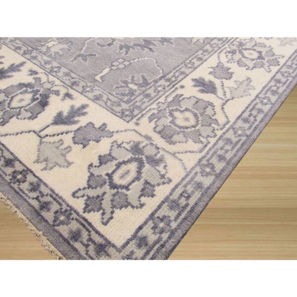 Hand-knotted Wool Gray Traditional Oriental Mono Area Rug