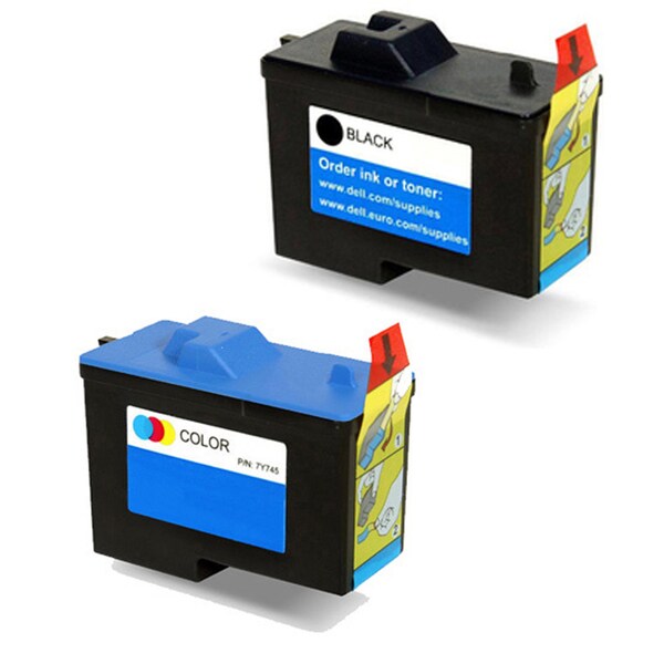 Shop Dell 7y743 X0502 7y745 X0504 Black And Color Compatible Inkjet Cartridge For A940 A960 Pack Of 2 Overstock 10476473