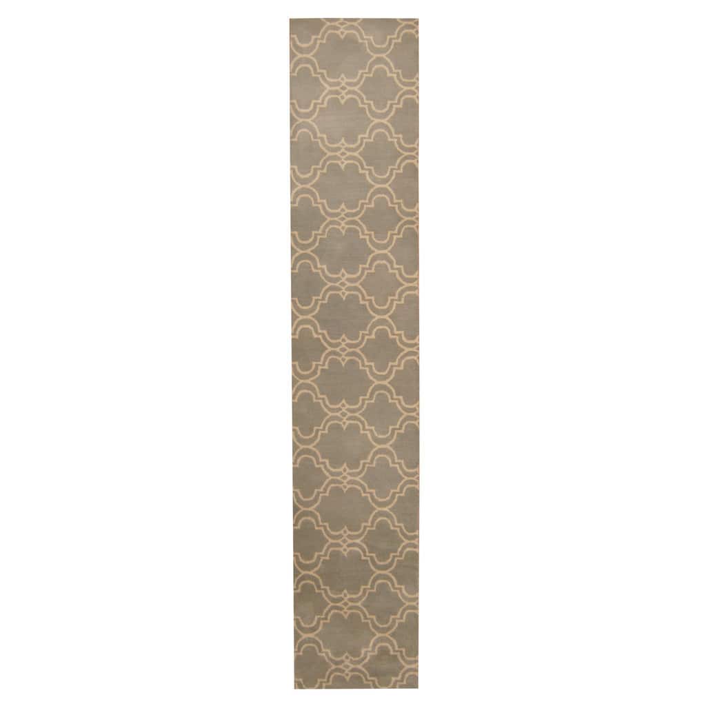 Handmade Tibetan Wool Runner (India) - 2'3 x 12'