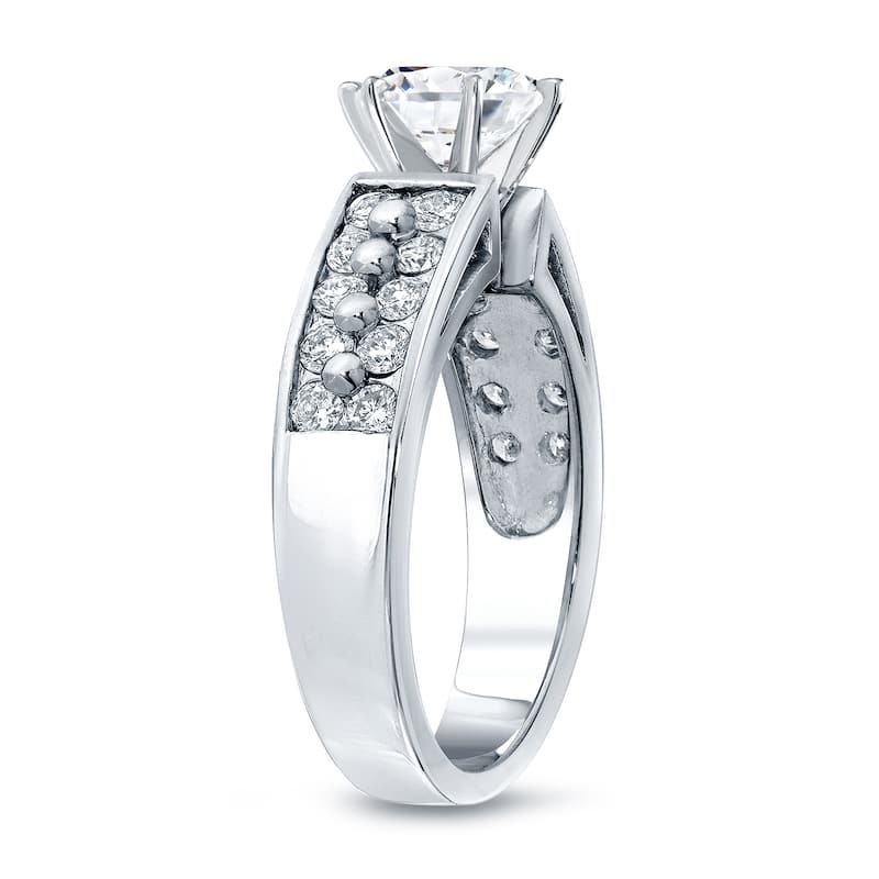 Auriya 14k Gold Modern 1 1/2ctw Round-cut Diamond Engagement Ring (H-I, SI2-SI3)