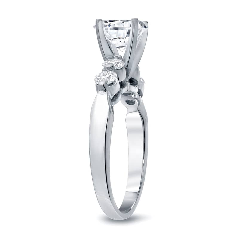 Auriya Classic 1ct TDW Round 5-Stone Diamond Engagement Ring 14k White Gold