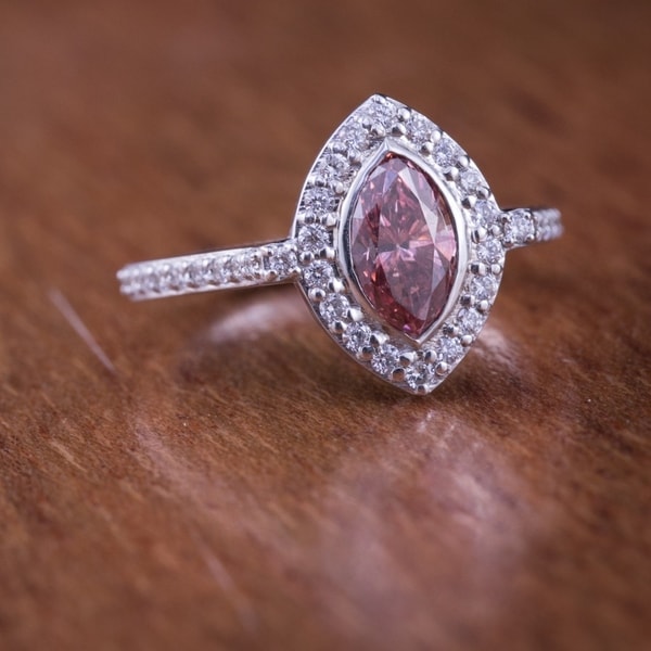 Marquise pink store diamond 10ct