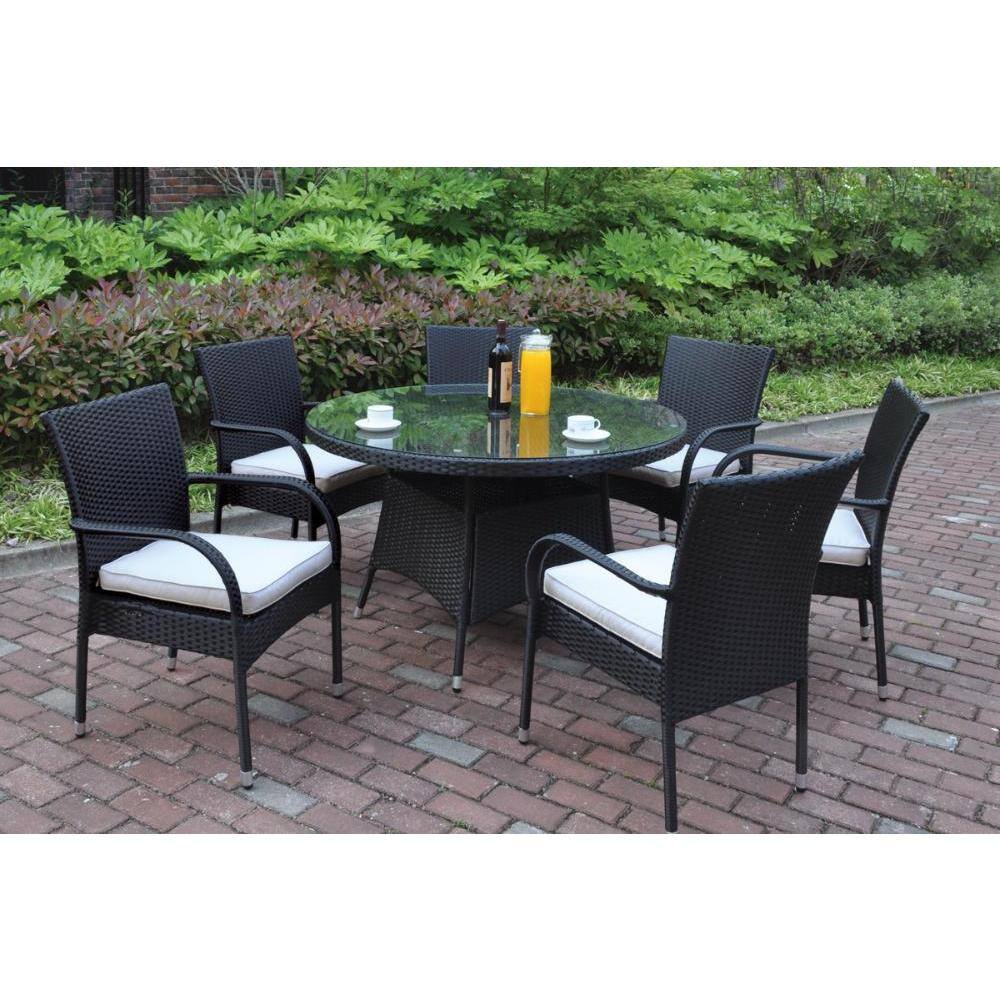Bolinas Casual Dark Brown/ Tan 7-piece Patio Set