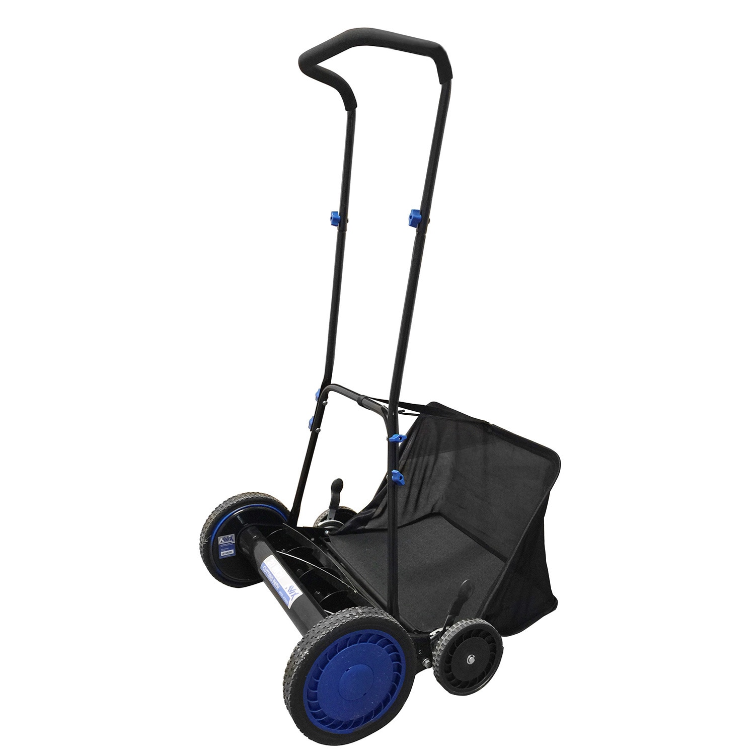 20-inch Hand Push Reel Lawn Mower w/ Grass Catcher Manual Trimmer Mulching Mower
