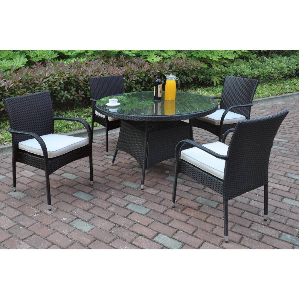 Bolinas Casual Dark Brown/ Tan 5-piece Patio Set