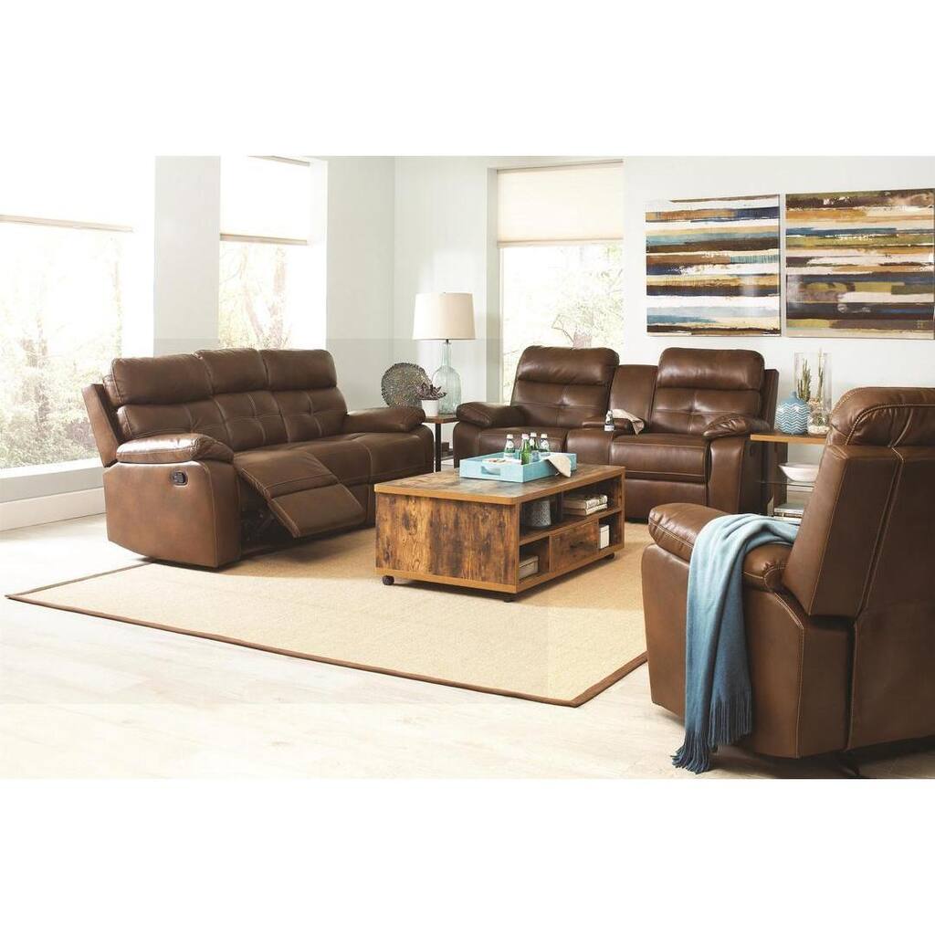 Barrick 3-piece Brown Living Room Set