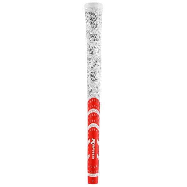 Karma White/ Red Half Cord Golf Grips