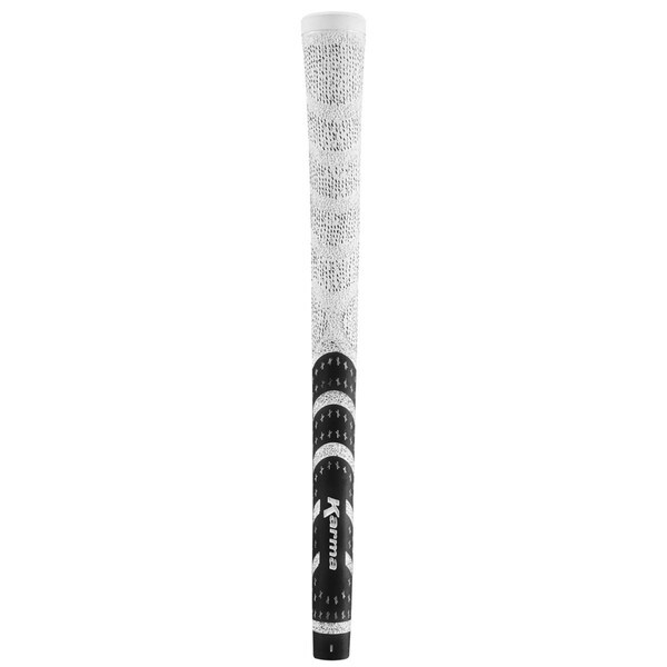 Karma White/ Black Half Cord Golf Grips