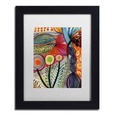 Sylvie Demers 'Vivaces' White Matte, Black Framed Wall Art