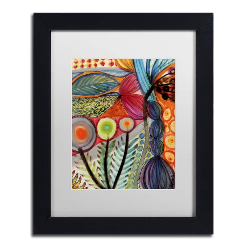 Sylvie Demers 'Vivaces' White Matte, Black Framed Wall Art
