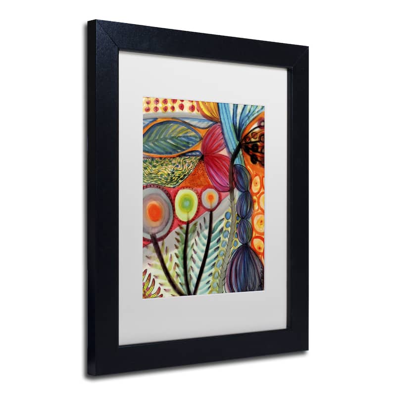 Sylvie Demers 'Vivaces' White Matte, Black Framed Wall Art