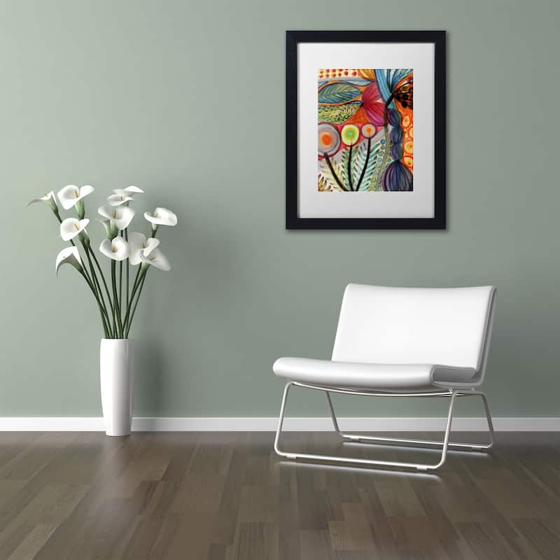 Sylvie Demers 'Vivaces' White Matte, Black Framed Wall Art