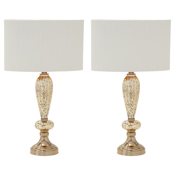 Carmel Collection Oval Glass Table Lamps (Set of 2)