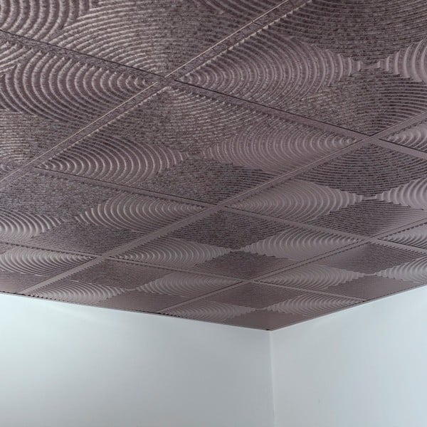 Fasade Echo Galvanized Steel 2 X 2 Lay In Ceiling Tile