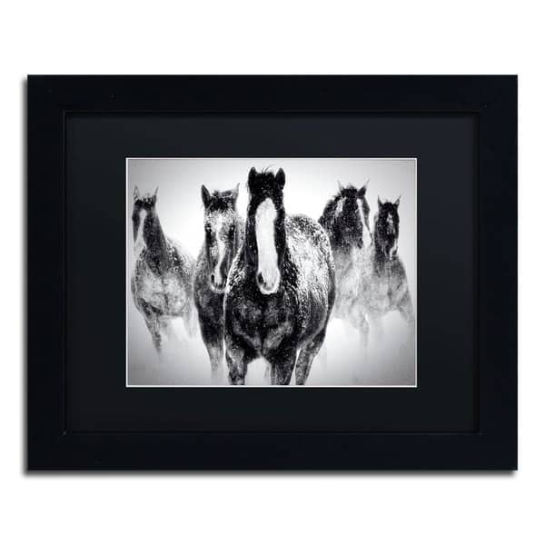 Deb Lee Carson 'Winter Rumble' Black Matte, Black Framed Wall Art